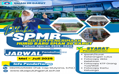 SPMB (SISTEM PENERIMAAN MURID BARU) SMA NEGERI 20 GARUT TAHUN PELAJARAN 2025/2026